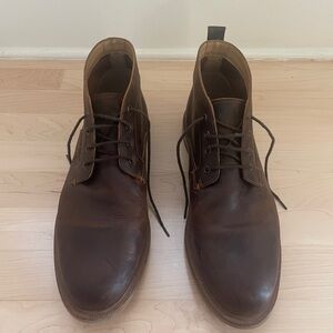 Clarks Dark Brown Leather Chukka Boots